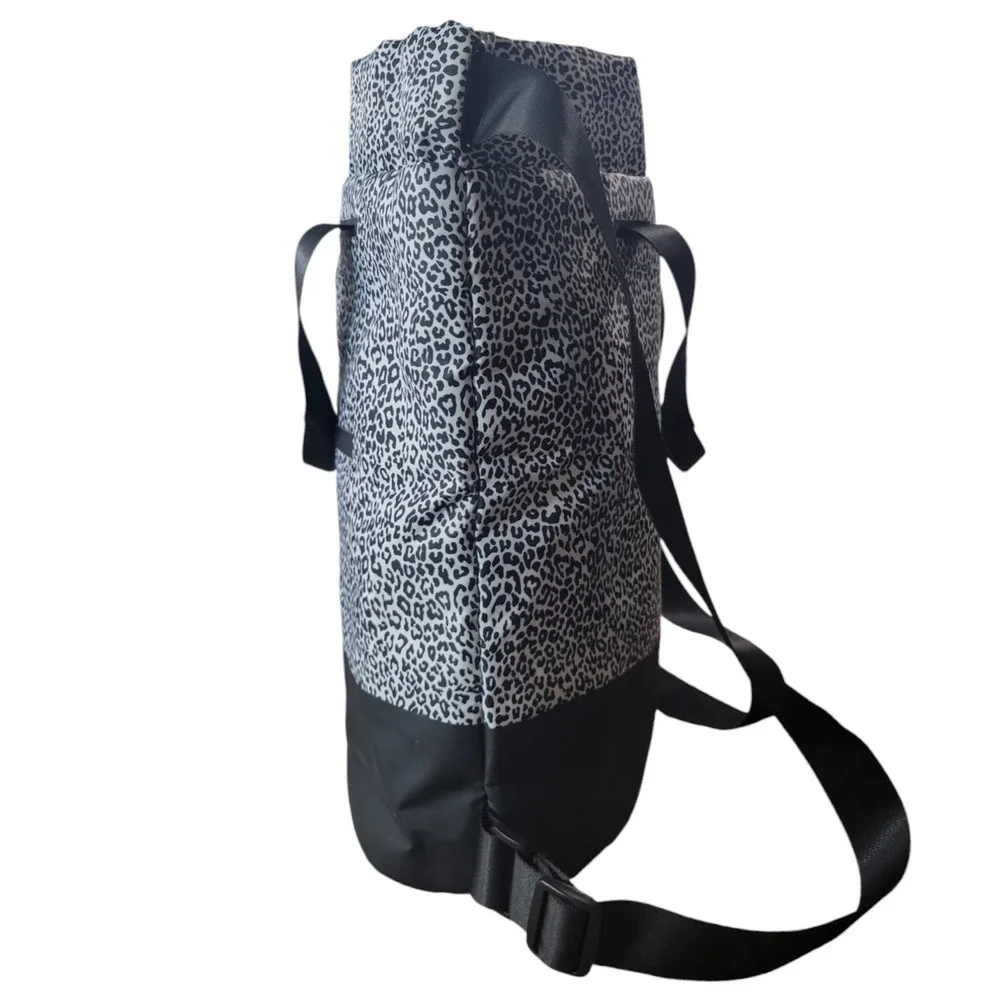 Vooray Cinch Backpack OS Leopard Print Nylon Water Resistant Gym Tote Bag Travel